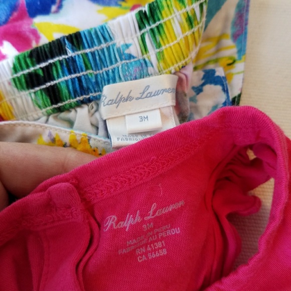 *2 for $15* Ralph Lauren short set 3 mos - Picture 5 of 5
